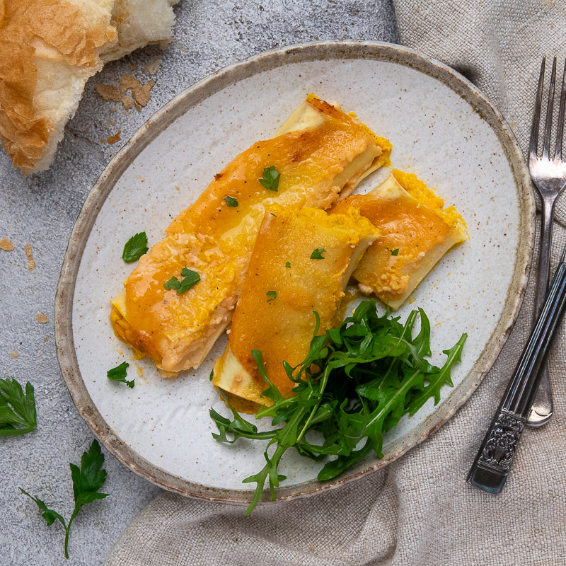 Paolo's Pumpkin, Ricotta and Italian Sausage Cannelloni