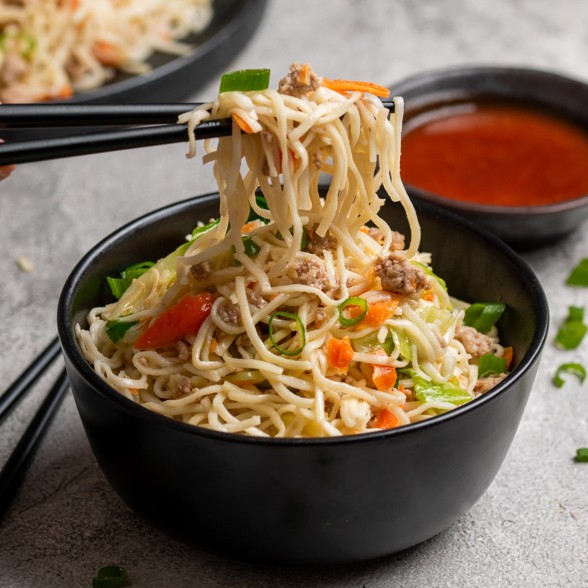 Side view of Vicky's Chow Mein Noodles