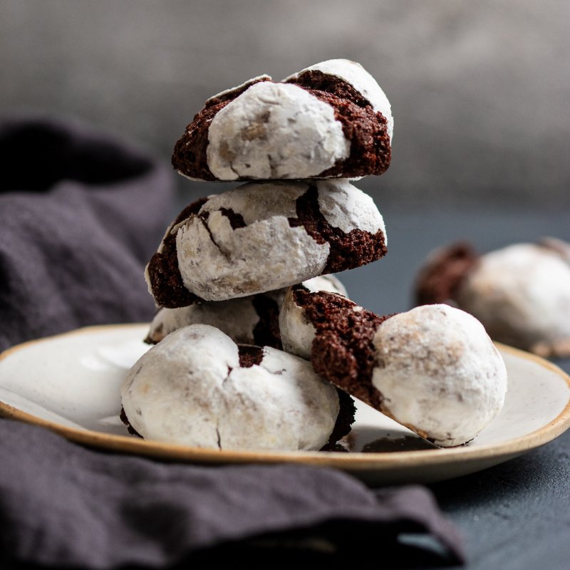 Side photo of Damien's brownie bites