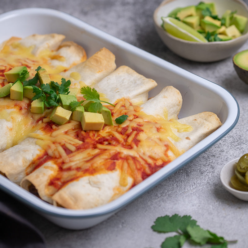 Michelle's Chicken Enchiladas in a dish