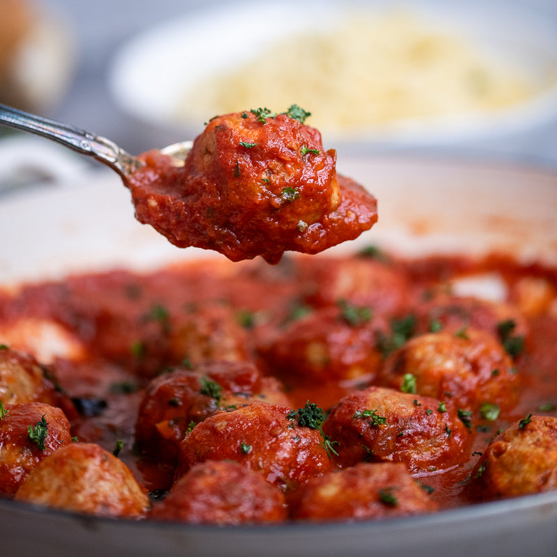 Davide's Chicken Meatballs alla Puttanesca