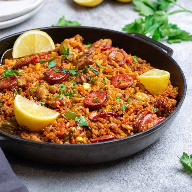 Close up of Davide&#39;s Paella