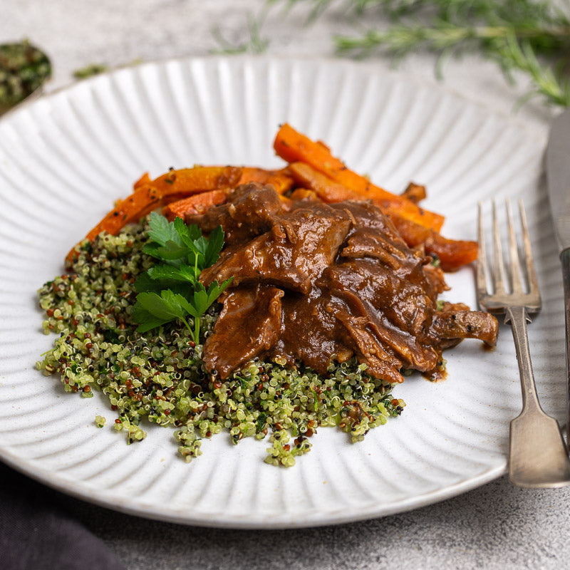 Gavin&#39;s slow cooked lamb shoulder with salsa verde quinoa