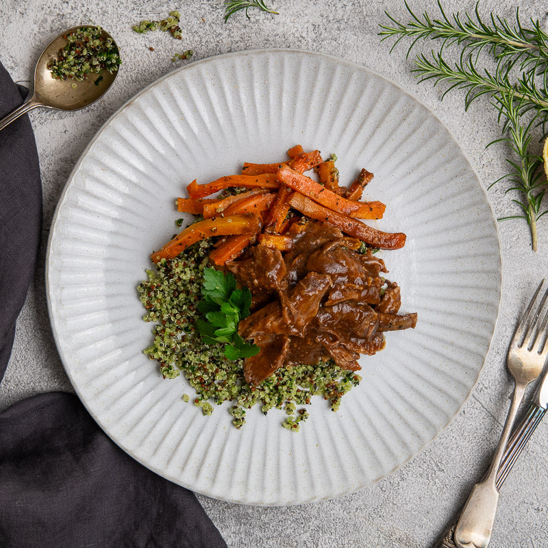 Gavin's slow cooked lamb shoulder with salsa verde quinoa