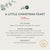 Family enjoying a Christmas meal with festive hats, text overlay about a Christmas feast menu.