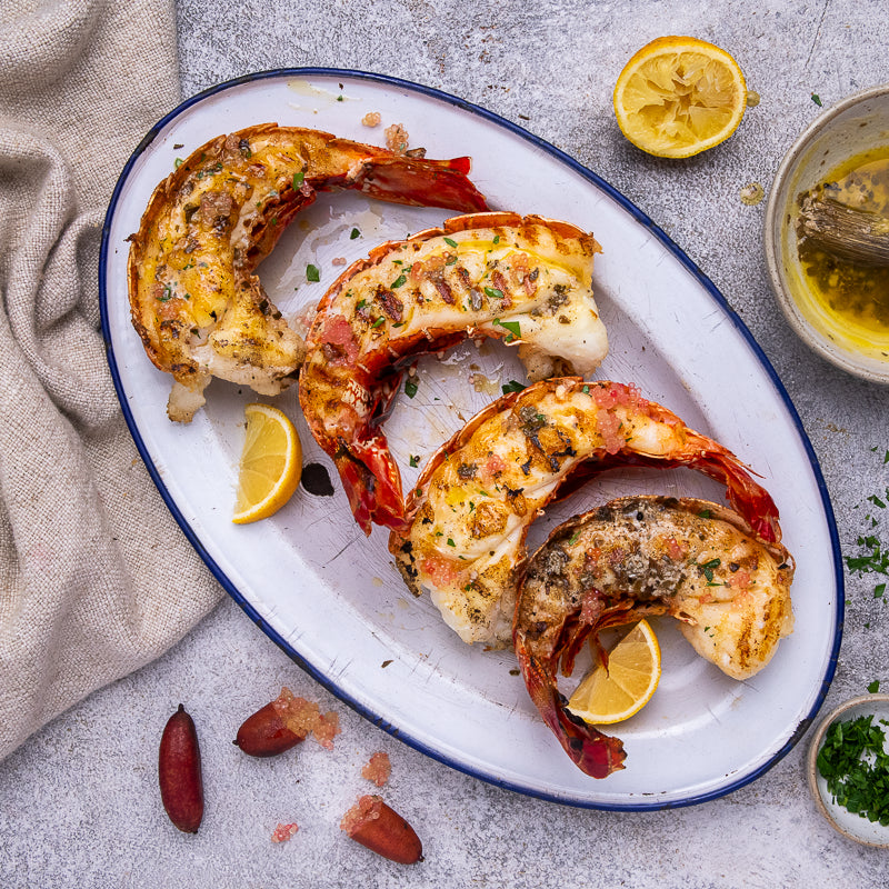 Lobster Tails with Lemon Myrtle and Finger Lime Butter