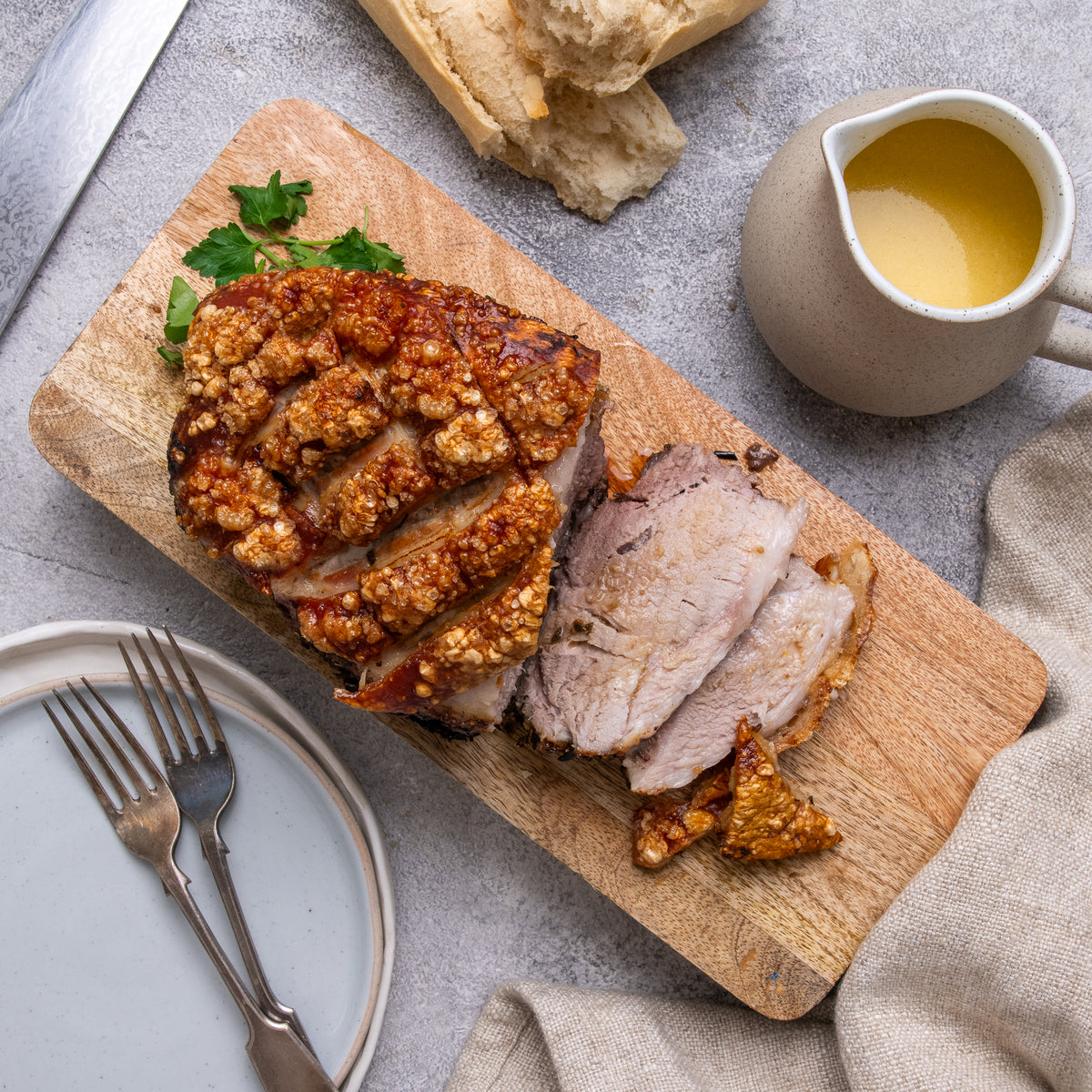 Lou&#39;s Italian Style Rolled Pork Roast With Mustard Cream Sauce