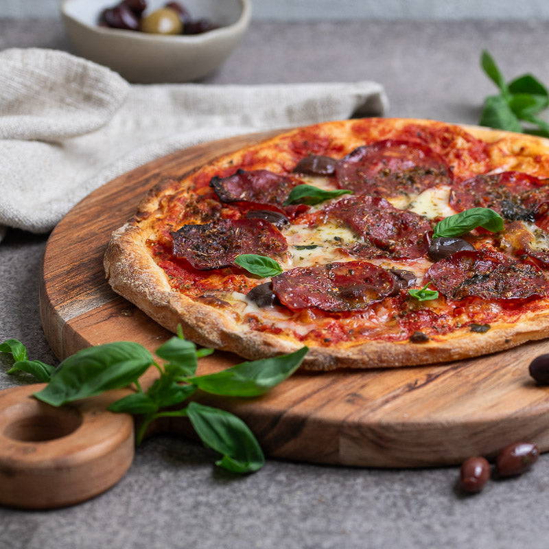 Simone&#39;s Artisan Salami &amp; Olive Pizza