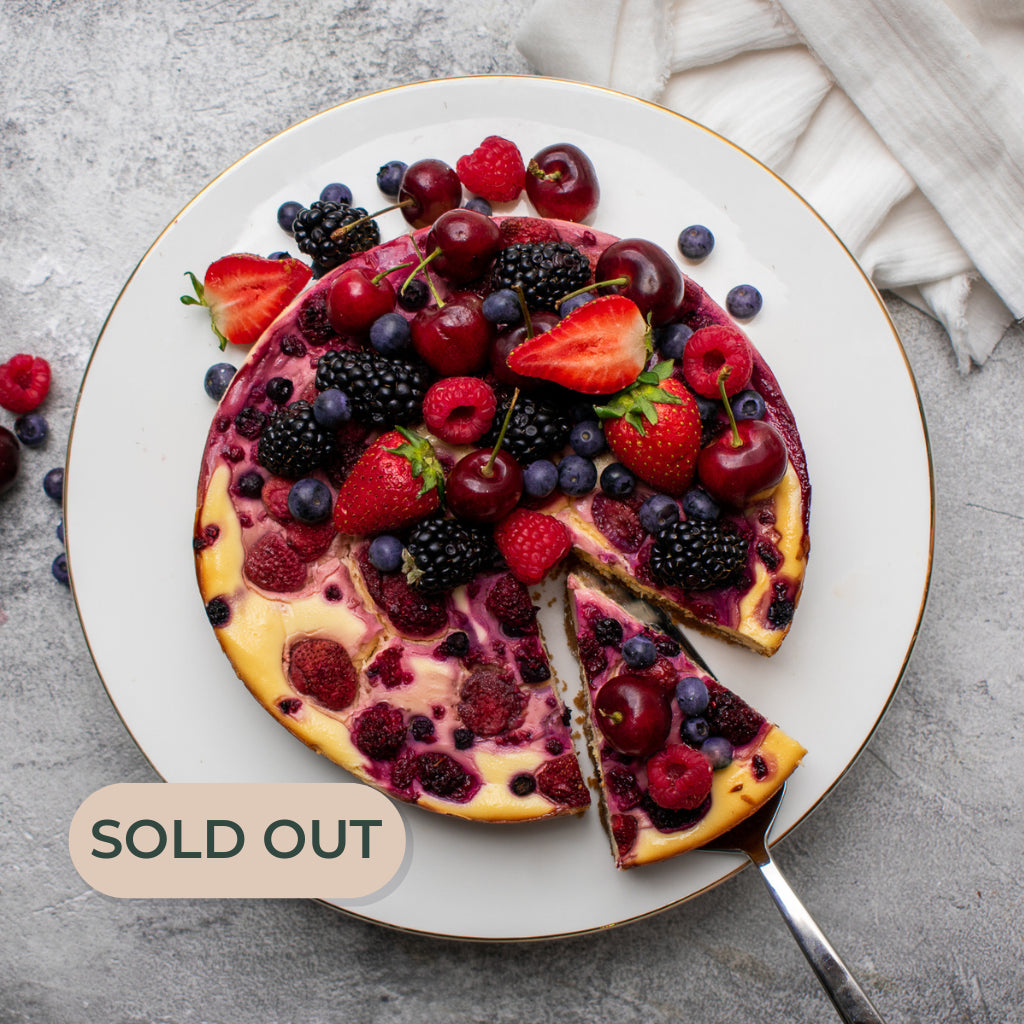 Michelle's Baked Berry Cheesecake with Spiced Ginger Base