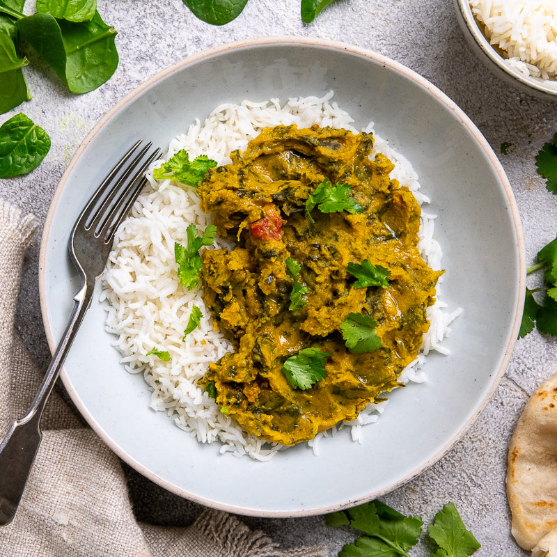 Keisha&#39;s Spinach Dal and Basmati Rice (V)