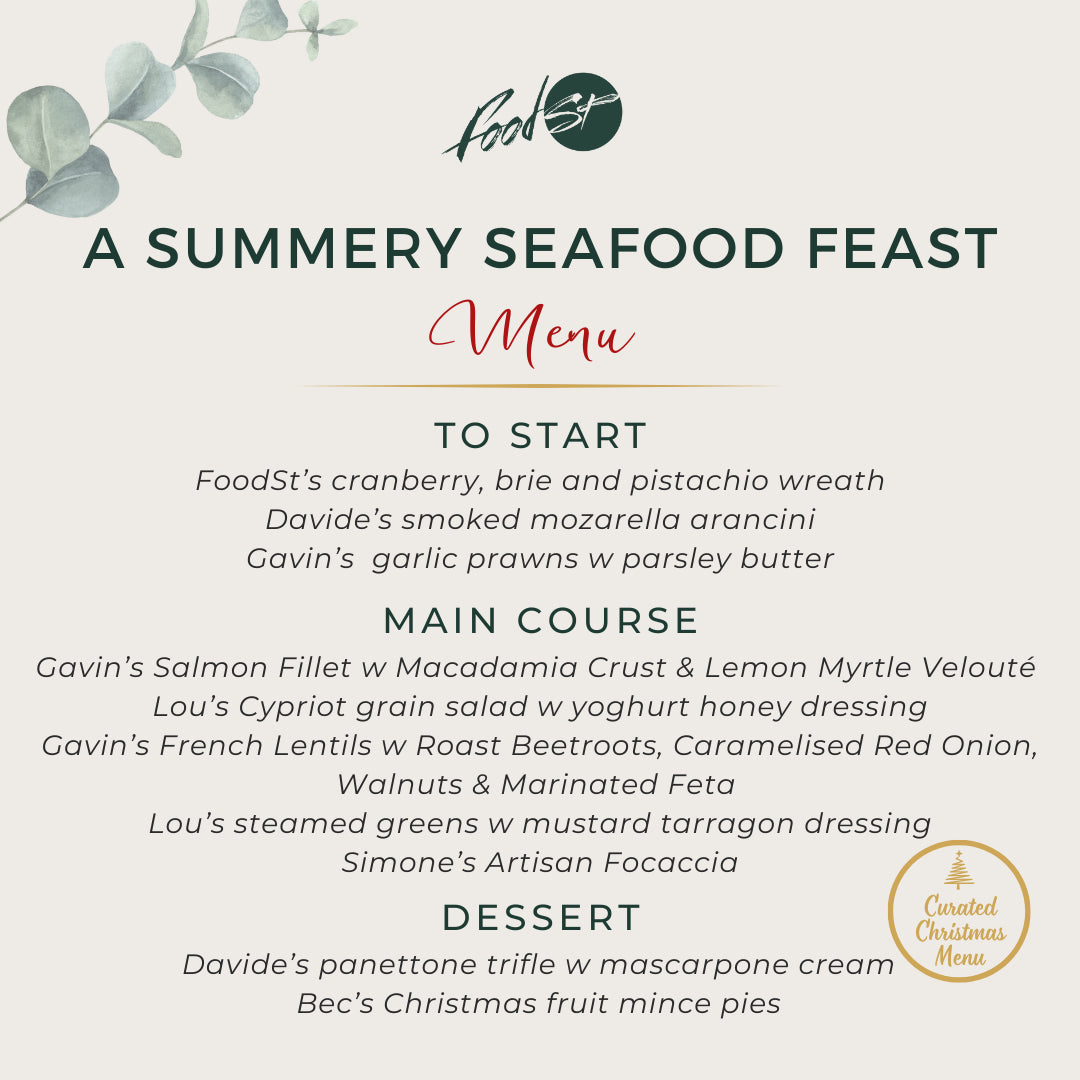 Menu of the Summer Seafood Feast
