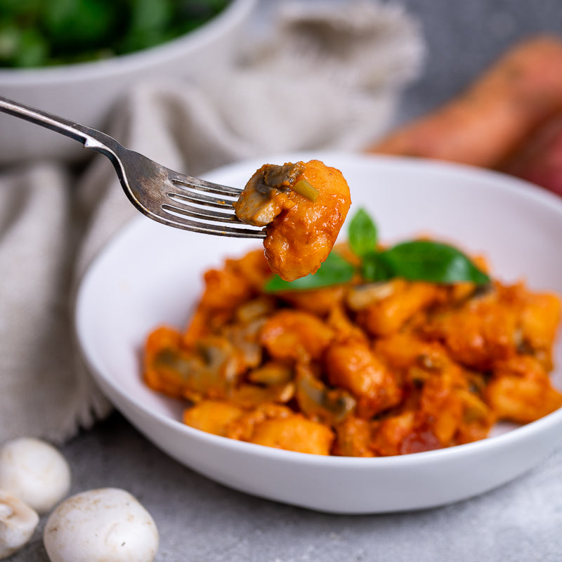 Rebecca&#39;s Sweet Potato Gnocchi With Rosè Boscaiola