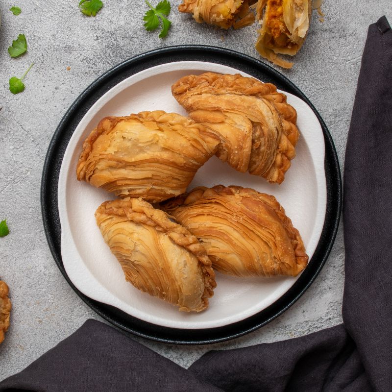 Top shot of Malaysian Curry Puff