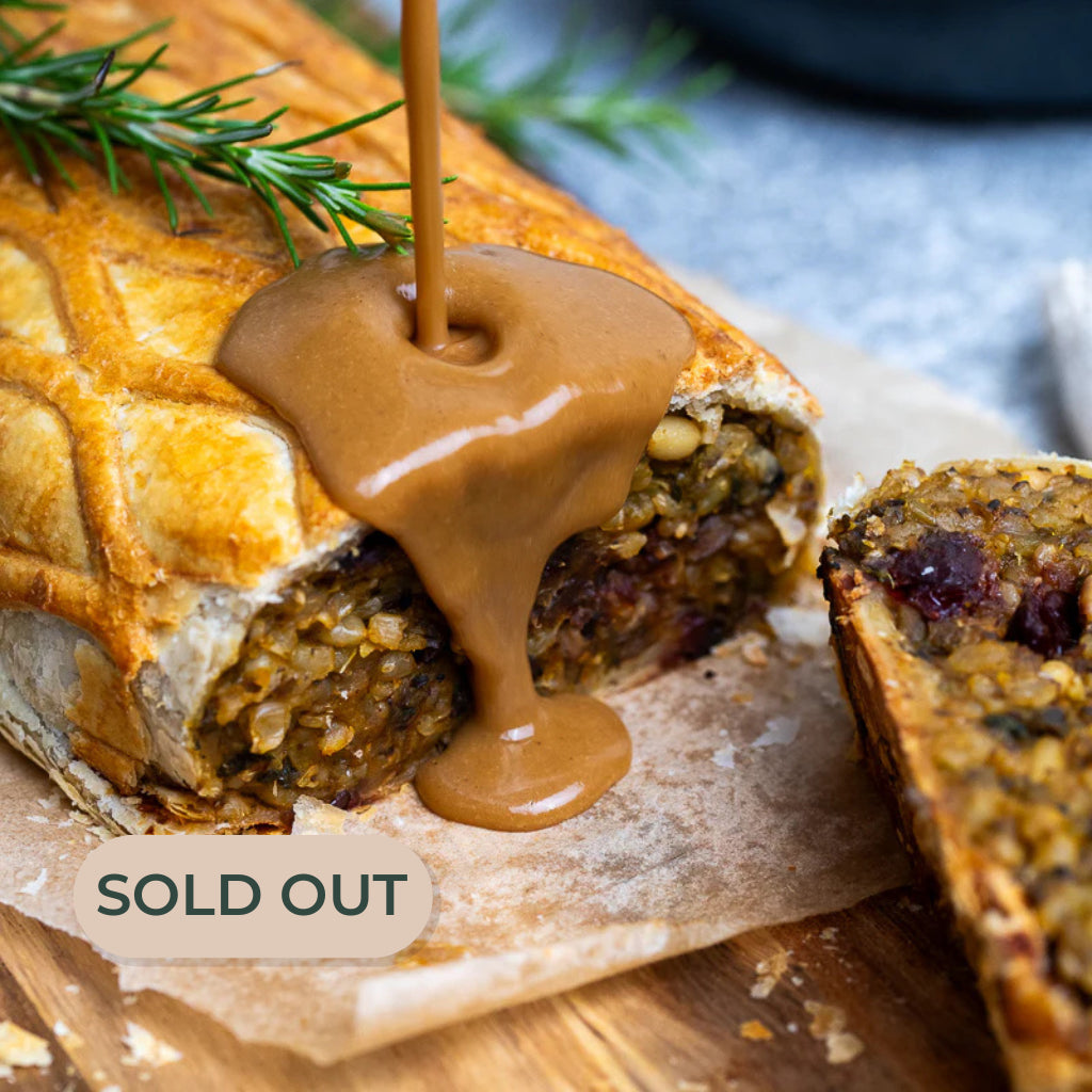 Nat's Roasted Vegetable Wellington With Porcini Gravy (V)