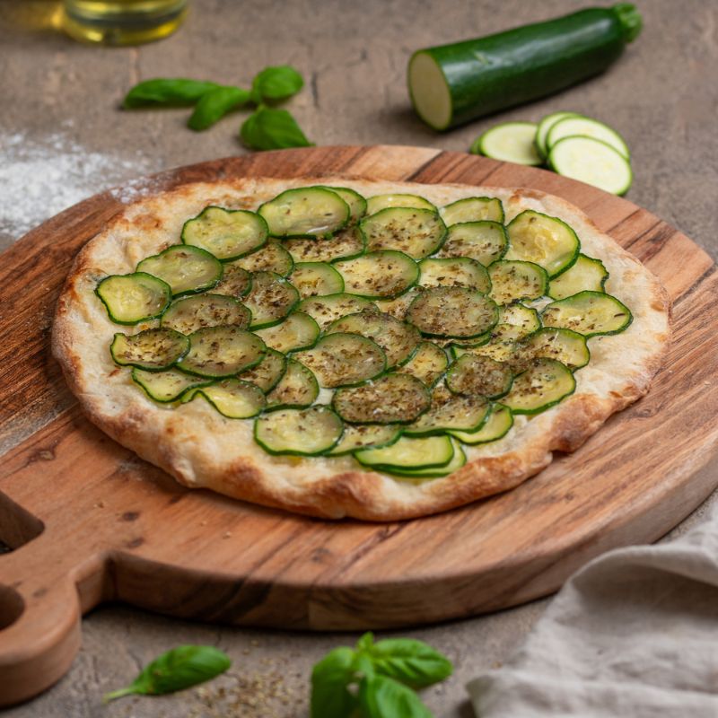 zucchini and gorgonzola pizza by Simone, FoodSt 