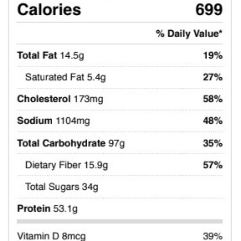 Ingredients and nutritional information on Ben&#39;s Italian Meatballs packaging