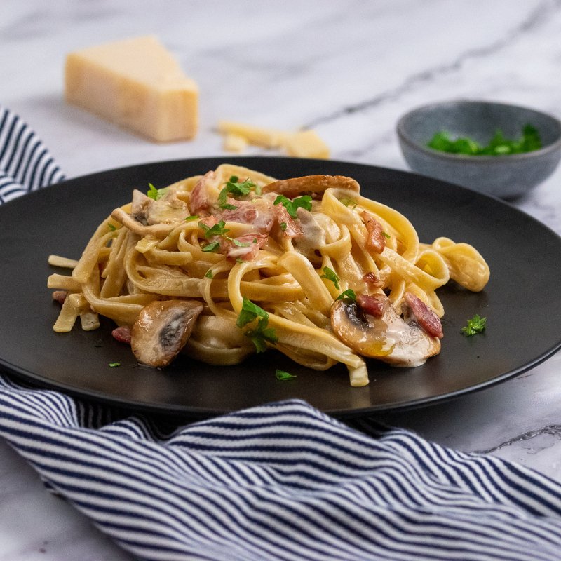 Gavin&#39;s Fettuccine Boscaiola - FoodSt