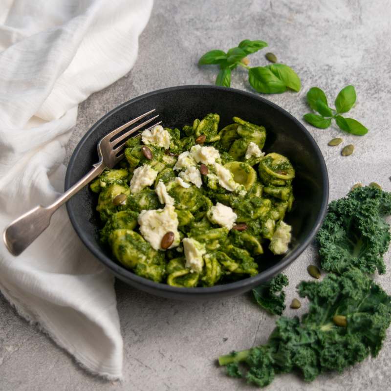 Gavin&#39;s Orecchiette With Basil Kale Pesto &amp; Ricotta (Vg) - FoodSt