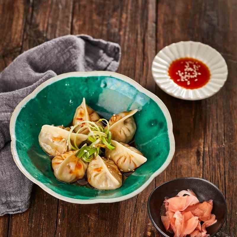 Image of Iris&#39; Vegetarian Dumplings on a plate