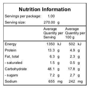 Nutrition Info Michelle&#39;s Vegetarian Enchiladas (Vg) - FoodSt