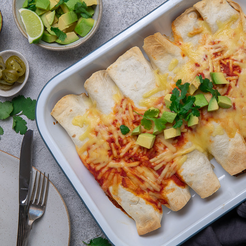 Photo of Michelle&#39;s Vegetarian Enchiladas (Vg) with Guacamole- FoodSt