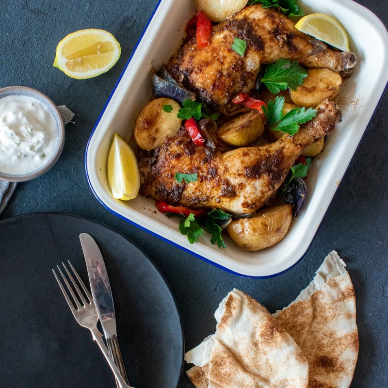 Nat&#39;s Chicken Shawarma Tray Bake - FoodSt