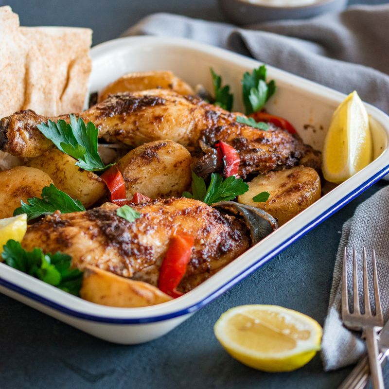 Nat&#39;s Chicken Shawarma Tray Bake - FoodSt