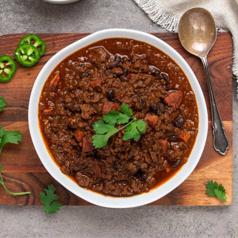 Rebecca&#39;s Beef, Black Bean &amp; Chorizo Chilli - FoodSt