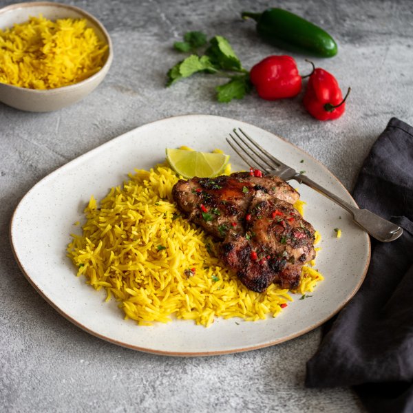 Ryan&#39;s Jamaican Jerk Chicken &amp; Cumin Rice - FoodSt