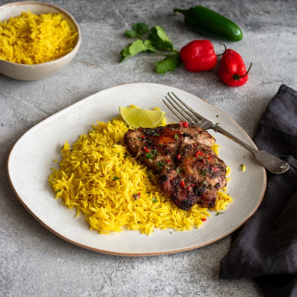 Ryan's Jamaican Jerk Chicken & Cumin Rice - FoodSt
